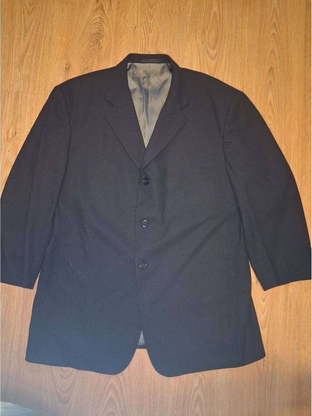 Givenchy Suit Jacket Sport Coat 48R Black 100% Worsted Wool